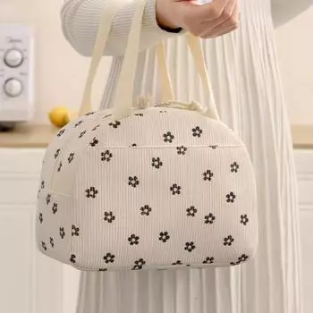 Сумка для ланча с ручкой и застежкой-молнией, большая вместимость, водонепроницаемый портативный изолированный ланч-бокс, многоразовый ланч-бокс Love Heart