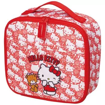 Сумка для ланча Skater Lunch Bag может одновременно переносить коробку для бэнто и бутылку воды Hello Kitty Ushiro Shiro Sanrio Сделано в Японии Детская 3,4 л KB34-A