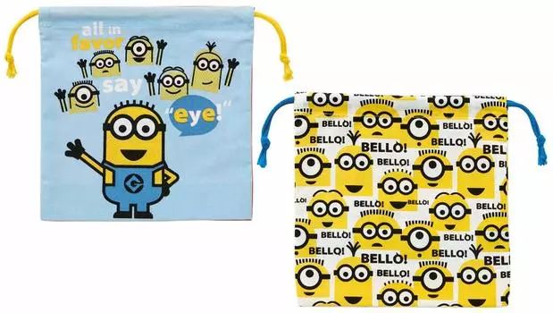 Сумка для ланча Skater со шнурком для детей, сумка для ланча Minion со вставкой, набор из 2 шт. KB64CW