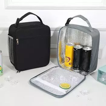 Сумка для ланча Удобные школьные принадлежности Легко чистящаяся Изолированная сумка для бенто Практичное сохранение свежести Ткань Оксфорд