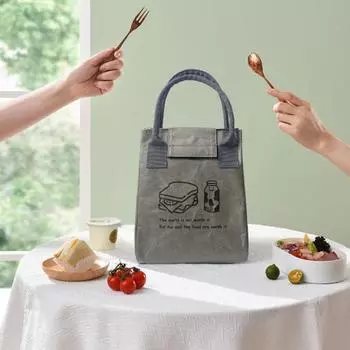 Сумка для ланча Yousheng с ручкой, большая вместимость, водонепроницаемая, портативная, термосумка для ланча, многоразовая сумка для отдыха на гриле серый