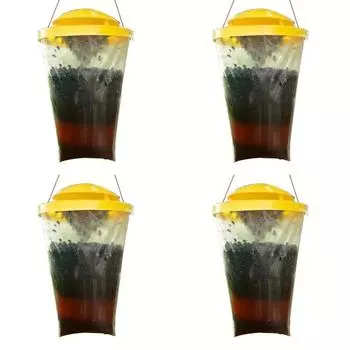 Сумка для ловли мух с приманкой для борьбы с вредителями, ловушка для мух, уличная клетка для ловли мух