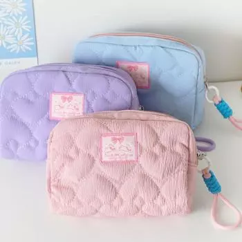 Сумка для макияжа с рисунком кролика, сумка для хранения Kawaii, симпатичная косметичка розовый