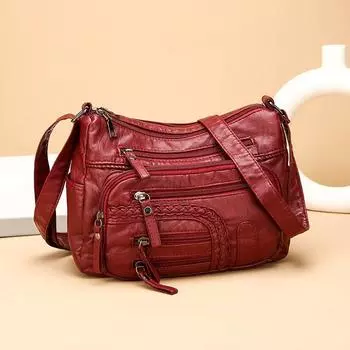Сумка для мам среднего и пожилого возраста, сумка через плечо, сумка-мессенджер, женская сумка, модная женская сумка красный