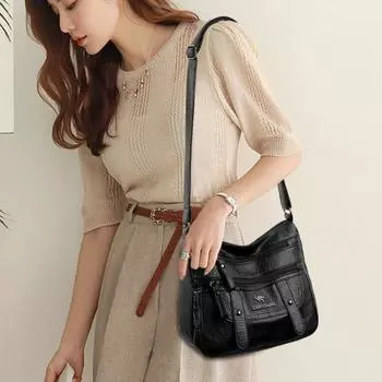 Сумка для мам среднего возраста на молнии, прочная, небольшая, квадратная, легкая, многокарманная, сумка через плечо, подарки красный