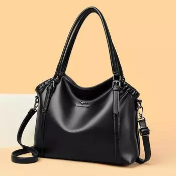 Сумка для мам средней вместимости, женская сумка через плечо чёрный