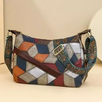 Сумка для мамы, большая вместительная прошитая пригородная сумка, мягкая кожаная сумка с несколькими карманами, женская сумка на плечо синий