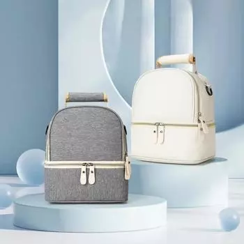 Сумка для мамы, многофункциональный рюкзак, портативный рюкзак для хранения грудного молока для выхода на улицу, тканевая сумка для хранения подгузников чёрный