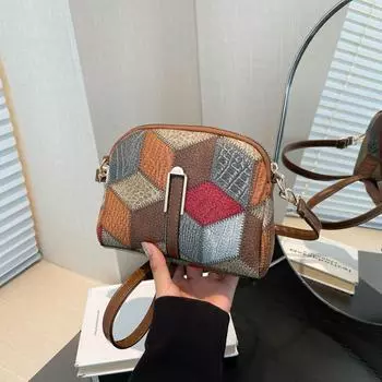 Сумка для мамы среднего возраста, женская, 2024, новая, повседневная, модная, с принтом, мягкая, многослойная, через плечо, сумка-мессенджер для мобильного телефона красный