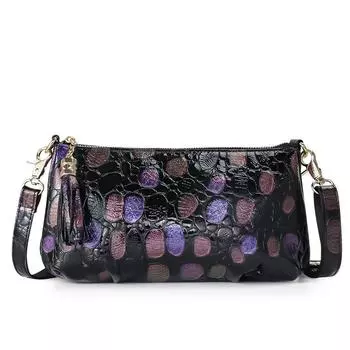 Сумка для мамы, сумка через плечо, новый стиль для женщин, одно плечо, лакированная кожа, большая вместимость, повседневная и универсальная сумка для людей среднего и пожилого возраста