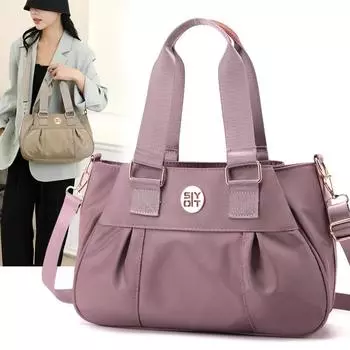 Сумка для мамы, уличная дорожная сумка, портативная сумка через плечо большой емкости, женская сумка через плечо светло-фиолетовый