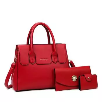 Сумка для матери и ребенка, деловой комплект из трех предметов для поездок на работу, женская сумка, сумка через плечо большой вместимости. single package чёрный