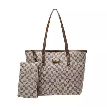 Сумка для матери и ребенка, женская новинка лета 2024, универсальная сумка с принтом, большая вместительная сумка, простая сумка на плечо в стиле ретро