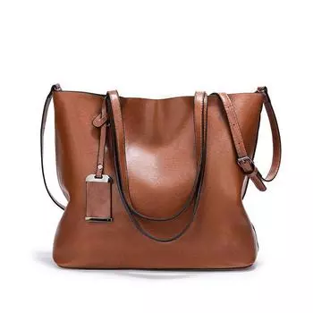 Сумка для матери и ребенка, женская сумка 2024 года, новая женская сумка из масляно-вощеной кожи, одно плечо, переносная женская сумка из трех частей