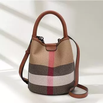 Сумка для матери и ребенка, женская сумка, летняя новая модная трендовая сумка с перекрещивающимися лямками, холщовая сумка с натуральной кожей 18cmx18cmx20cm