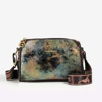 Сумка для матери среднего возраста, мягкая кожаная сумка через плечо с принтом, женская маленькая квадратная сумка через плечо