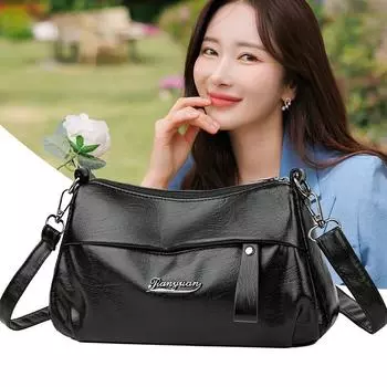 Сумка для матери среднего возраста, женская сумка, сумка через плечо из мягкой кожи красный