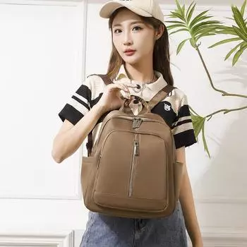 Сумка для матери среднего возраста, женский нейлоновый рюкзак, однотонный дорожный рюкзак для мамы большой емкости хаки