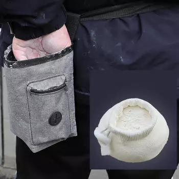 Сумка для мела для скалолазания, противоскользящий порошок, увеличивающий трение, карман на талии для хранения гимнастики синий