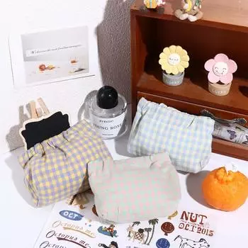 Сумка для мелочи Самозакрывающийся кошелек для монет Косметичка для губной помады Мешок-пружина для женщин Сумка для хранения мелочи фиолетовый/жёлтый