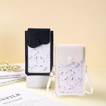 Сумка для мобильного телефона через плечо с весенним цветком, кошелек для мобильного телефона