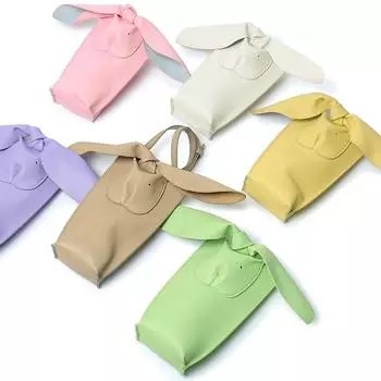 Сумка для мобильного телефона из кожи с изображением вислоухого кролика, симпатичная сумка с изображением кролика, легкая вертикальная маленькая сумка из коровьей кожи через плечо. розовый