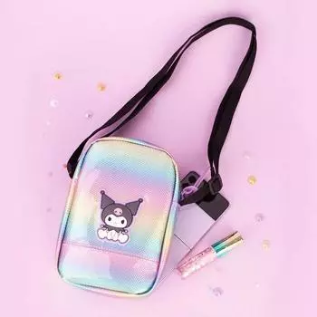 Сумка для мобильного телефона Kuromi с голограммой, студенческая сумка через плечо для юниоров