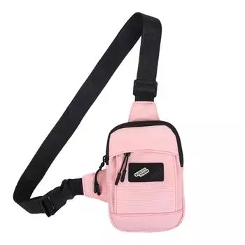 Сумка для мобильного телефона Мужская сумка через плечо Женская портативная спортивная сумка на грудь розовый