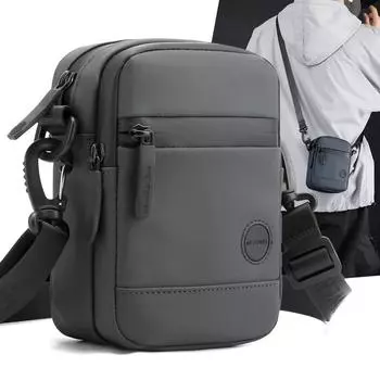 Сумка для мобильного телефона Мужская сумка через плечо Маленькая сумка через плечо Мини-сумка Сумка для мобильного телефона Мужская сумка через плечо Поясная сумка через плечо для мужчин и женщин 12x6x18cm чёрный