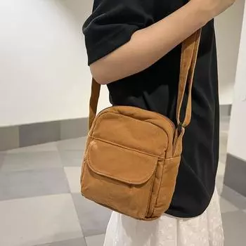 Сумка для мобильного телефона, однотонная сумка через плечо, холщовая сумка, женская сумка на плечо, маленькая сумка чёрный