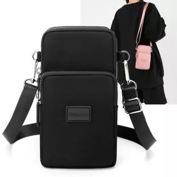 Сумка для мобильного телефона с регулируемым ремешком, несколькими отделениями, застежкой-молнией, сумка для телефона через плечо светло-зеленый