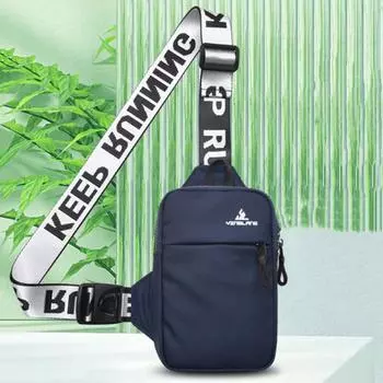 Сумка для мобильного телефона с регулируемым ремнем, многослойная, портативная, амортизирующая, наплечная сумка озеро синий