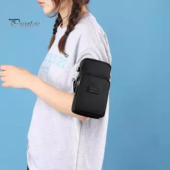 Сумка для мобильного телефона с регулируемым ремешком, несколькими отделениями, застежкой-молнией, сумка для телефона через плечо с отверстием для наушников, дорожный чехол, сумка через плечо, удостоверение личности, ключи кофейный