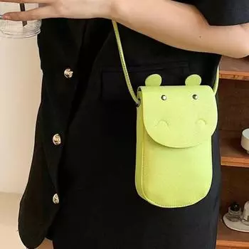 Сумка для мобильного телефона Square Hippo Bag через плечо Летняя мини-сумка Весна и лето серебряный