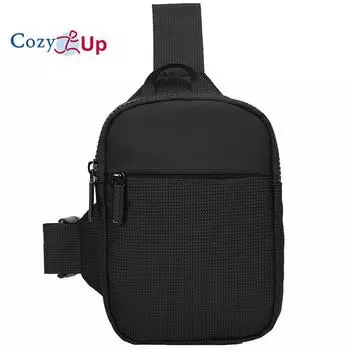 Сумка для мобильного телефона, сумка Niche Chest, персонализированная маленькая сумка через плечо, повседневная мужская маленькая сумка, легкая и простая сумка через плечо 12cm * 3cm * 17.5cm чёрный