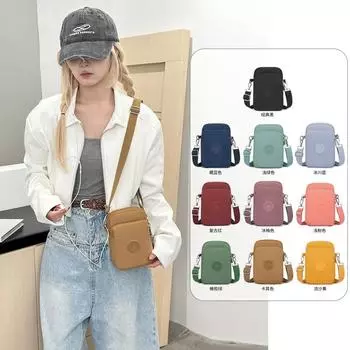 Сумка для мобильного телефона, женская мини-сумка, сумка через плечо, многослойная сумка через плечо темно-синий