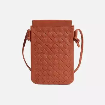 Сумка для мобильного телефона женская модная плетеная маленькая квадратная сумка универсальная сумка через плечо для женщин сумки one size чёрный