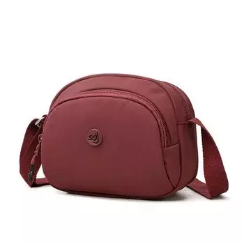 Сумка для мобильного телефона Женская сумка через плечо Легкая многослойная сумка через плечо Нейлоновая водонепроницаемая маленькая сумка Сумка для мамы красный