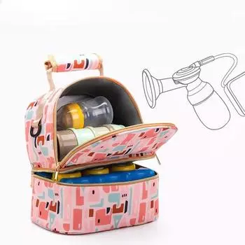 Сумка для молока, рюкзак для хранения молока, сумка бенто, двухслойный рюкзак для грудного молока, изоляционная сумка для бутылки молока, сохраняющая свежесть