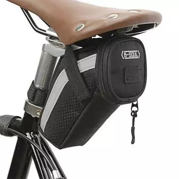 Сумка для мотоцикла и велосипеда с красным задним фонарем MTB, сумка для седла горного велосипеда, сверхлегкая сумка для задней подседельной трубы
