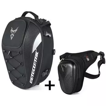 Сумка для мотоцикла Водонепроницаемая боковая сумка для ног, рюкзак, многофункциональная сумка для заднего сиденья, большая вместимость, для езды на открытом воздухе для гонщиков кафе 2 pcs