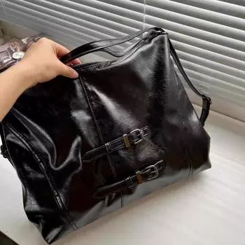 Сумка для мотоцикла в стиле панк, мягкая, из искусственной кожи, на одно плечо, сумка через подмышку, большая вместимость, рюкзак, модная сумка-тоут, модные вещи, подарок