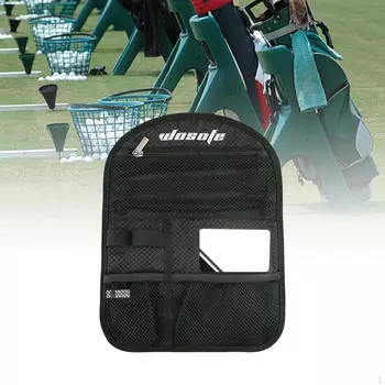 Сумка для мяча для гольфа, тележка, складной карман на молнии, держатель для футболки, органайзер для чёрный