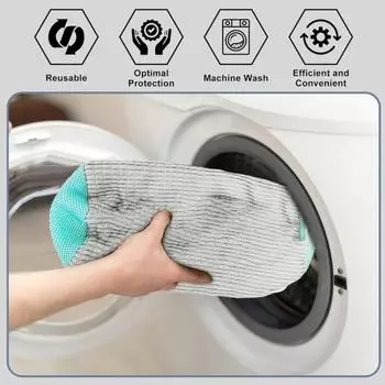 Сумка для мытья обуви Deluvo, нержавеющая молния, универсальная сумка для стиральной машины для обуви, многоразовая, удобная в хранении, уход за обувью, стирка жёлтый