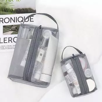 Сумка для мытья посуды Прозрачная сумка для хранения средств по уходу за кожей Корейская сумка для хранения Женская косметичка на молнии Косметичка M