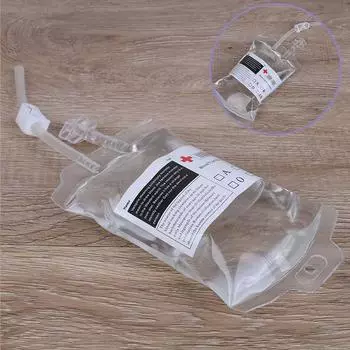 Сумка для напитков, сумка для вампира на Хэллоуин, реквизит, сумка для питья энергии крови, сумка для инфузионных напитков 23.8x12cm чистый