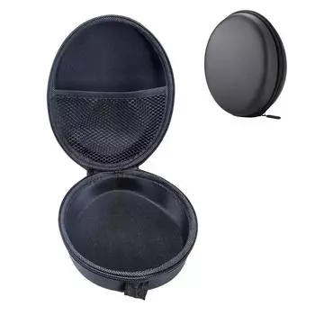 Сумка для наушников с креплением на голову, сумка для хранения EVA, зарядный дорожный микрофон, портативный кабель O W8G6 Black-1pcs