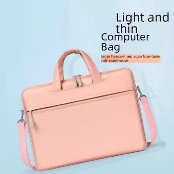 Сумка для ноутбука 15,6 : Стильный портативный и наплечный дизайн для Apple, Huawei, Lenovo, Xiaomi, Asus и Dell 13.3 inches розовый