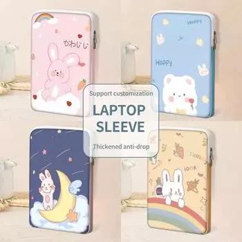 Сумка для ноутбука, чехол, чехол из искусственной кожи, мультяшный чехол для ноутбука, портфели 13, 14, 15,6 дюймов для Macbook Air Pro, HP, Asus, Dell, чехол для переноски 10inch