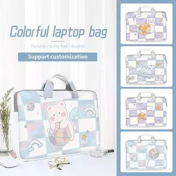 Сумка для ноутбука, чехол для компьютера, сделай сам, мультяшная картина 13,3 14 15,6 17,3 дюйма, симпатичная сумка для ноутбука через плечо для Macbook/Dell/HP/Asus 13-13.3inch